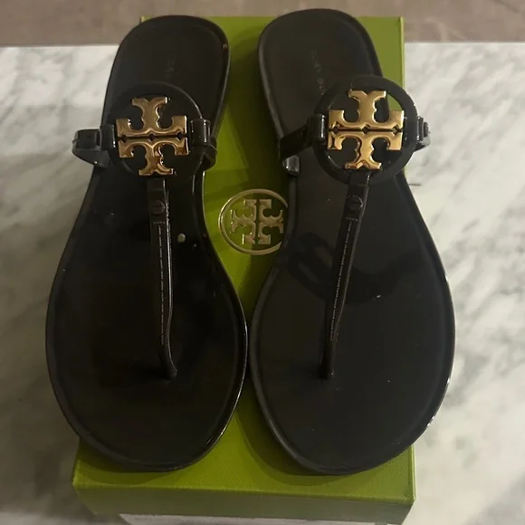 Tory Burch Coco + Gold Mini Miller Jelly Sandals - Picture 2 of 5